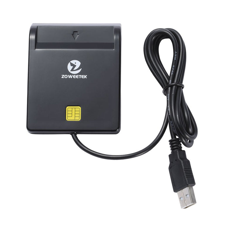 [Australia - AusPower] - ZOWEETEK CAC Card Reader Military, Smart Card Reader DOD Military USB Common Access CAC, Compatible with Windows, Mac OS and Linux 