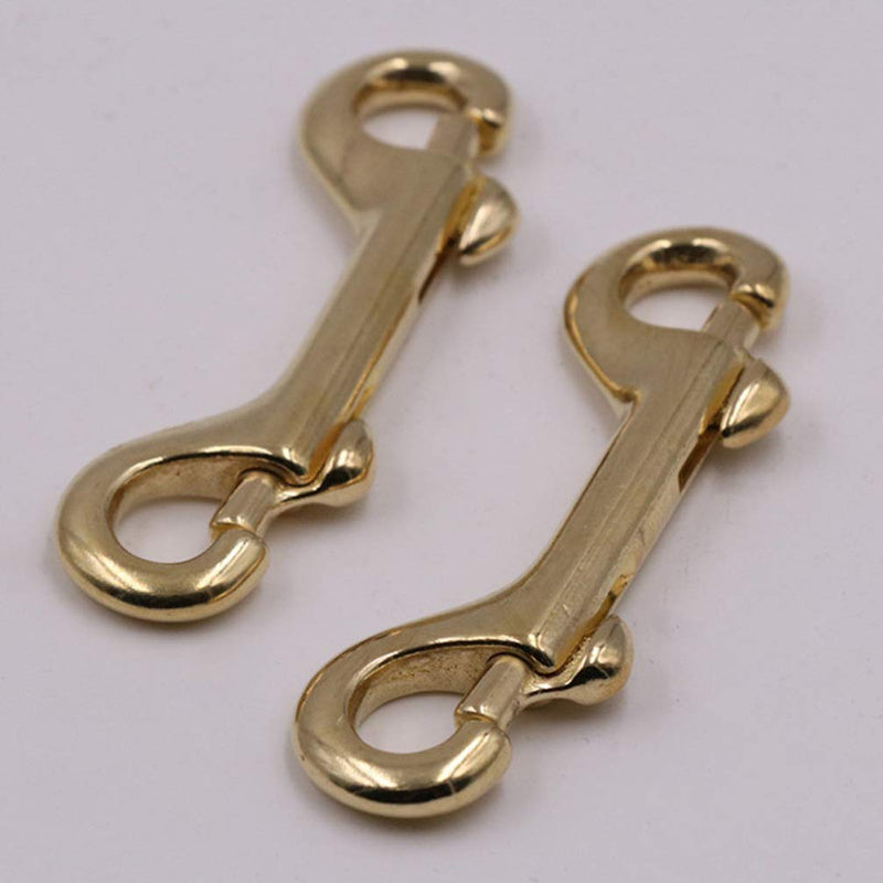 [Australia - AusPower] - UKCOCO 2 Pack Scuba Diving Double Ended Brass Trigger Clips Snap Hook for Bag Key Keychain Luggage Strap 90mm 