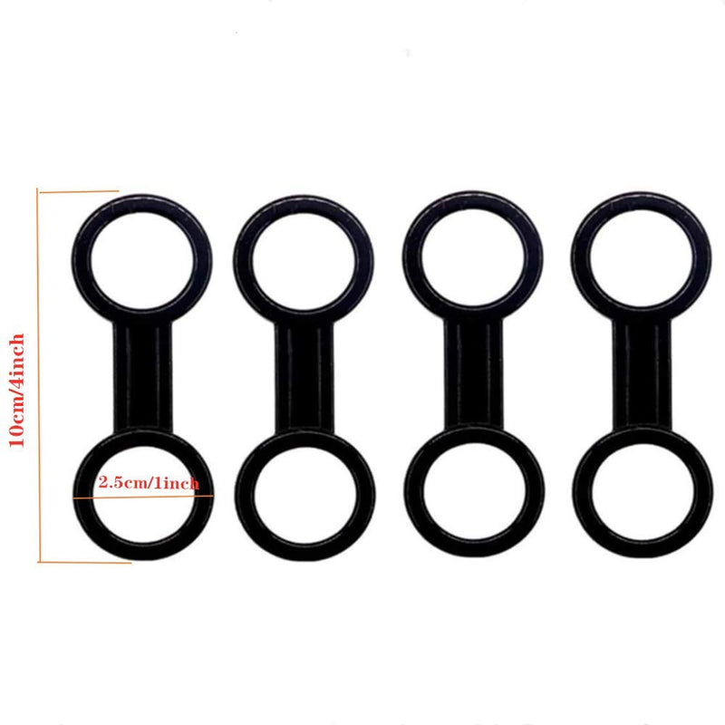 [Australia - AusPower] - 8 Pack Scuba Dive Universal Plastic Clip Snorkel Keeper Tube Holder, Scuba Diving Dive Snorkeling Silicone Snorkel Mask Strap Keeper Holder Clip Retainer Attachment Gear Spare Part Accessories 