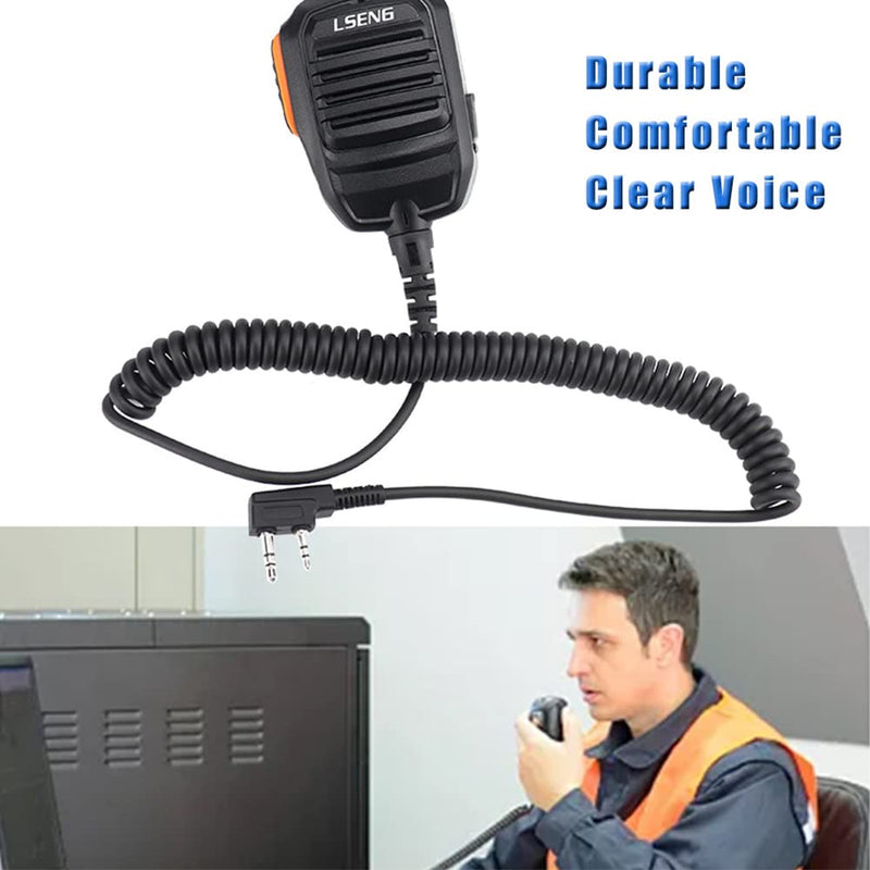 [Australia - AusPower] - LSENG Walkie Talkie Shoulder Microphone Radio Speaker Mic with PTT for Baofeng Kenwood Two Way Radio BF 888S UV-82 UV-5R UV-5RPro H9 H7 