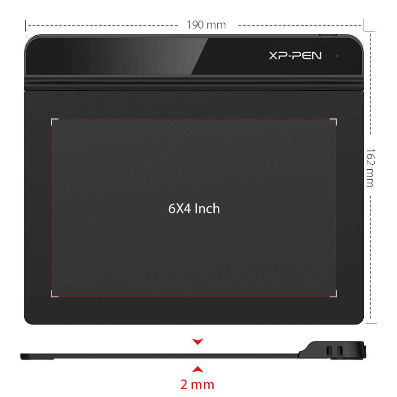 [Australia - AusPower] - XP-PEN StarG640 Drawing Tablet Digital Graphics Tablet 6x4 Inch Ultrathin Tablet with 8192 Levels Battery-Free Stylus & XP-PEN Shortcuts Stickers 