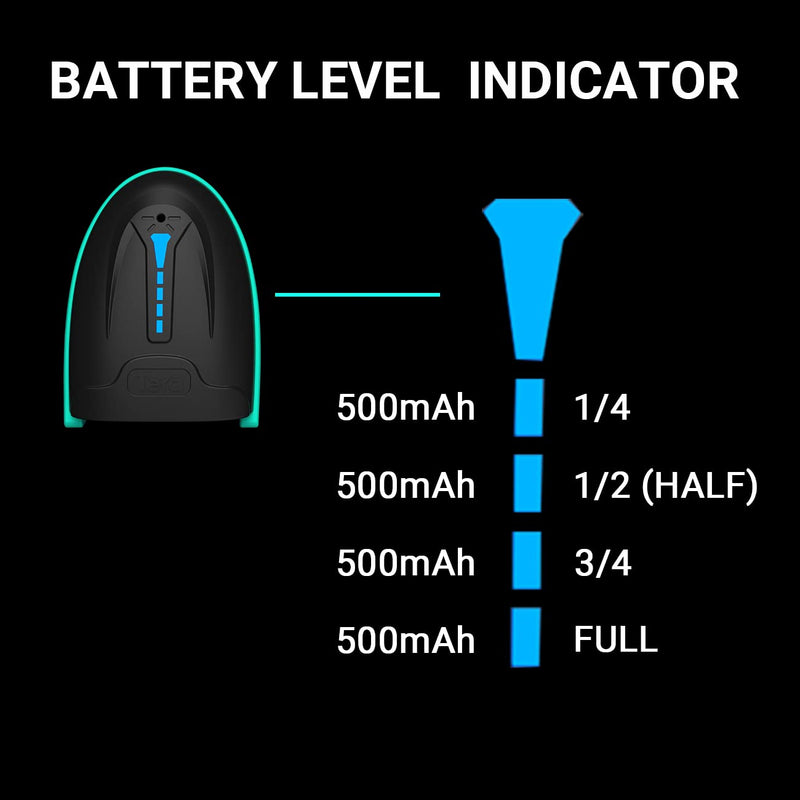[Australia - AusPower] - Tera Barcode Scanner 1D Wireless with Battery Level Indicator Versatile 2-in-1 (2.4Ghz Wireless+USB 2.0 Wired) 328 Feet Transmission Distance Rechargeable Barcode Reader USB Handheld Bar Code Scanner 