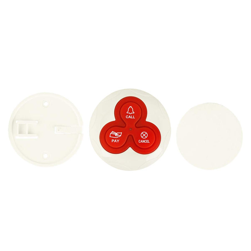 [Australia - AusPower] - Retekess T114 Wireless Calling System Waterproof Call Buttons 3-Key Transmitter for Restaurant Compatible with T114 and T128 Receiver (1 Pack) 
