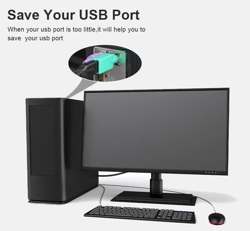 [Australia - AusPower] - PS2 to USB Female,PS/2 Male Converter Changer Adapter for Keyboard Mouse 2pcs by Oxusbor(Notice:Can't Match All Motherboard,Have Matching Problem) 