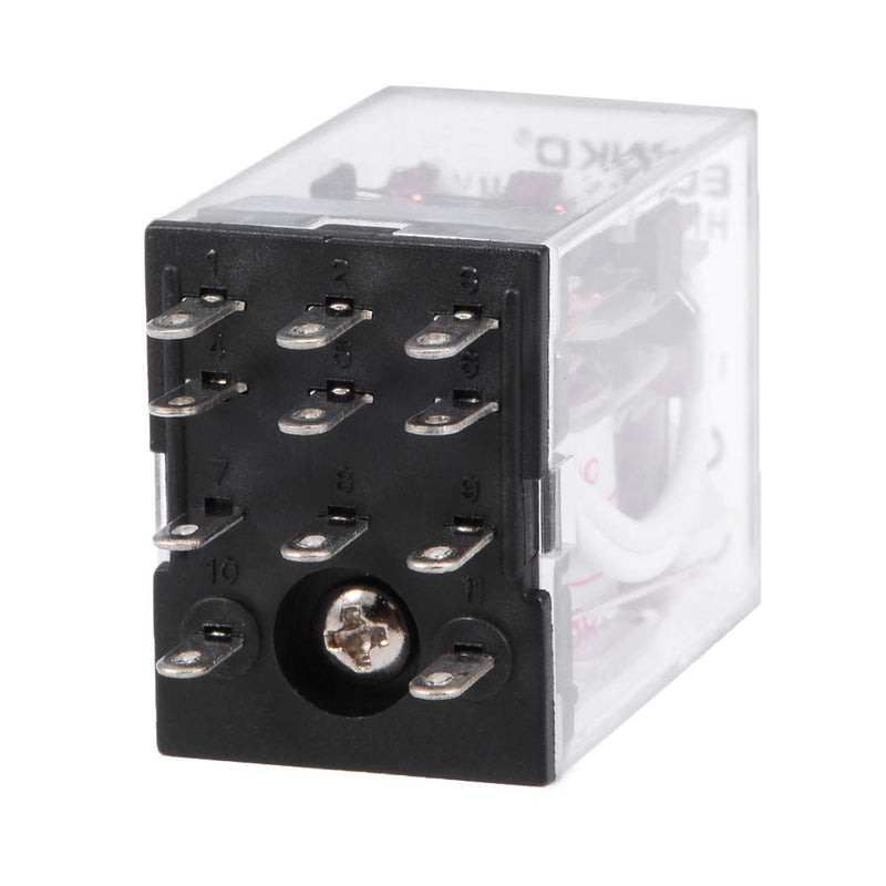 [Australia - AusPower] - uxcell HH53P AC12V Coil DPDT 11 Pins Red Light Electromagnetic Power Relay + Socket 