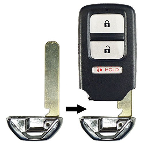 [Australia - AusPower] - QualityKeylessPlus Pair of Uncut Blank Insert Key Blade Compatible Replacement for Honda Smart Key Remote 