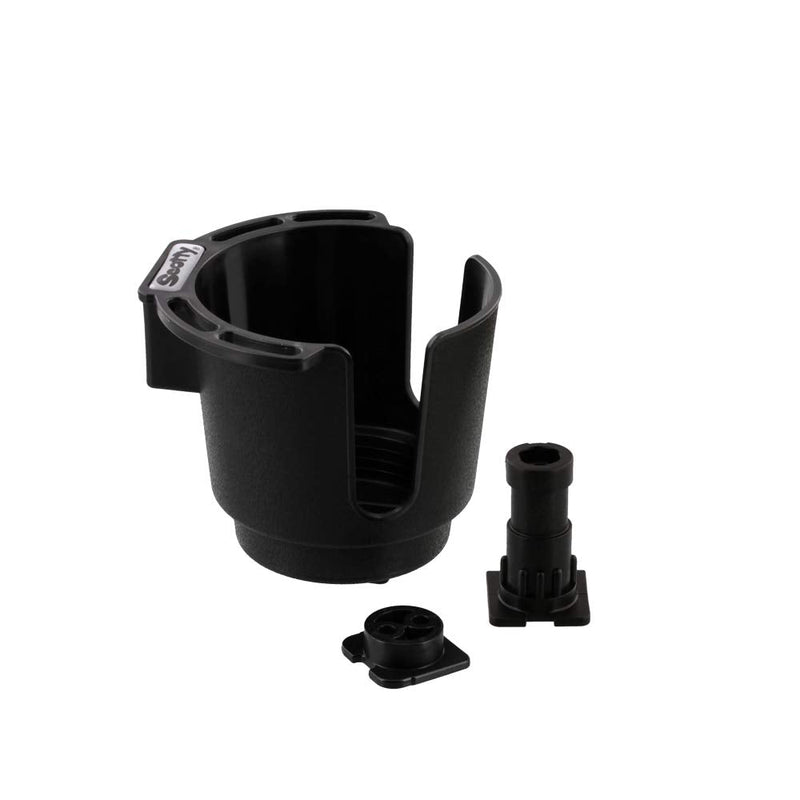 [Australia - AusPower] - Scotty Cup Holder w/Rod Hldr Post and Bulkhead/Gnel MNT Black 
