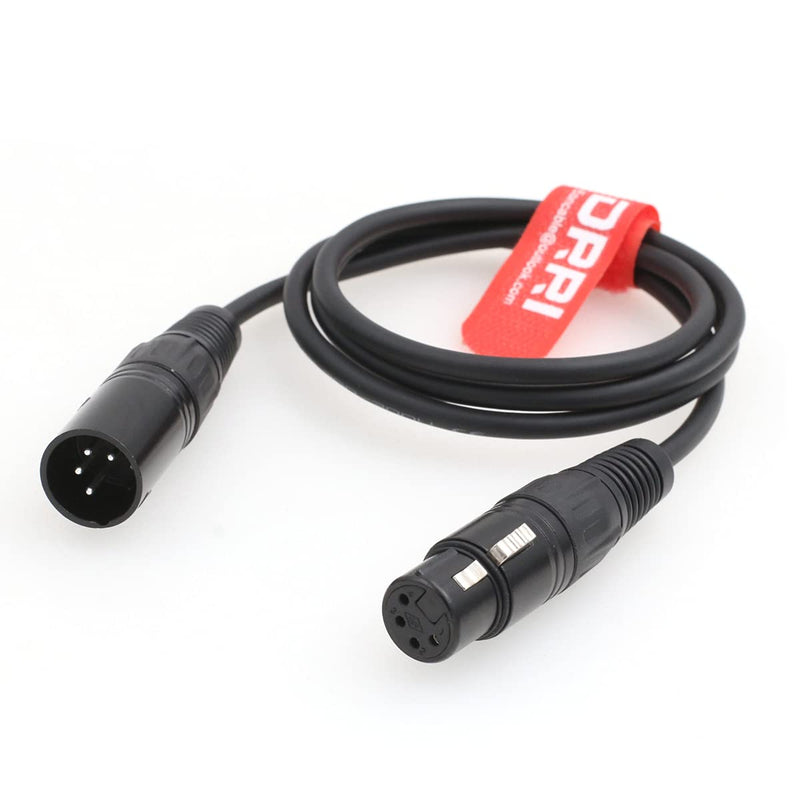 [Australia - AusPower] - DRRI 4-Pin XLR Female to 4-Pin XLR Male Power Cable for Panasonics Sony F55/F5 Camera (1M, Regular Type) 1M 