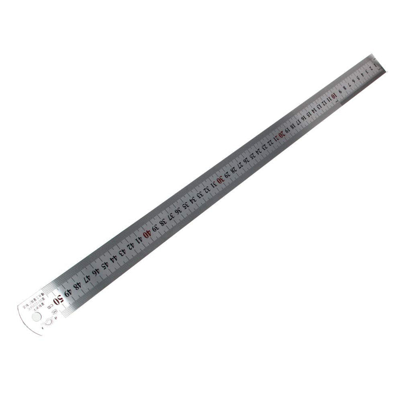 [Australia - AusPower] - Auniwaig Stainless Steel Ruler,50cm/19.6-inch Scale Ruler,Straight Edge Ruler,Measuring Tool for Engineering Office Architect and Drawing 1 Pcs 
