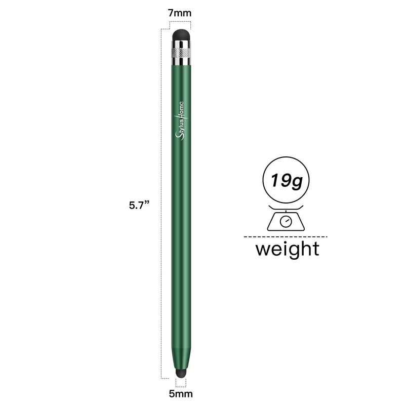 [Australia - AusPower] - StylusHome Stylus Pens for Touch Screens (3 Pcs), Sensitivity Capacitive Stylus 2 in 1 Touch Screen Pen with 6 Extra Replaceable Tips for iPad iPhone Tablets Samsung Galaxy All Universal Touch Devices 3（Green, Gold, Silver） 
