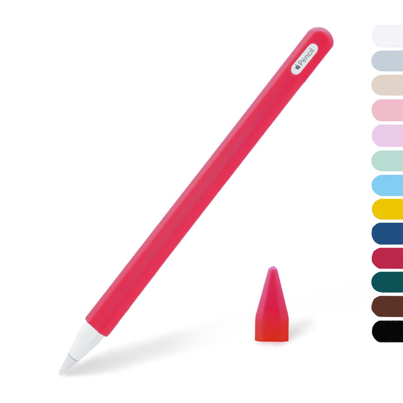 [Australia - AusPower] - KELIFANG Silicone Case Sleeve Cover Compatible with Apple Pencil 2nd Generation, Protective Skin Holder Grip and Tip Cap Accessories for iPad Pro 11/12.9 inch, Rose 