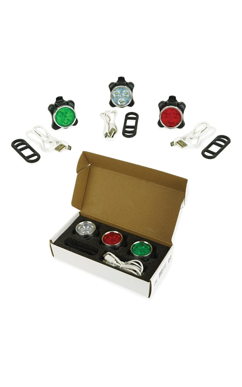 NIXY SUP and Kayak LED Navigation Lights Red, Green and White Safety