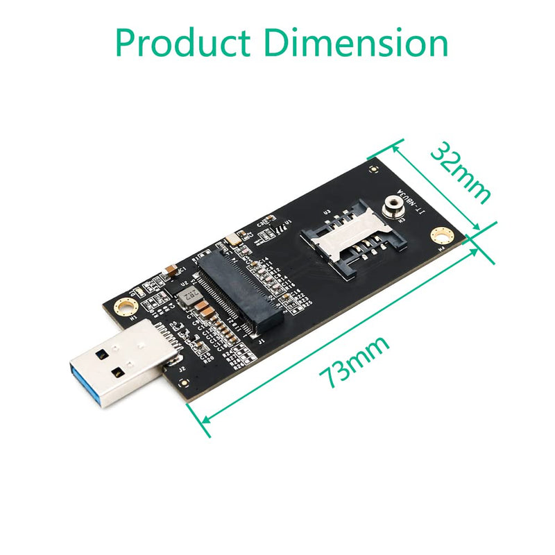[Australia - AusPower] - USB to NGFF M.2 Key B Adapter Enclosure with Sim CardSlot for WWAN/LTE Module 