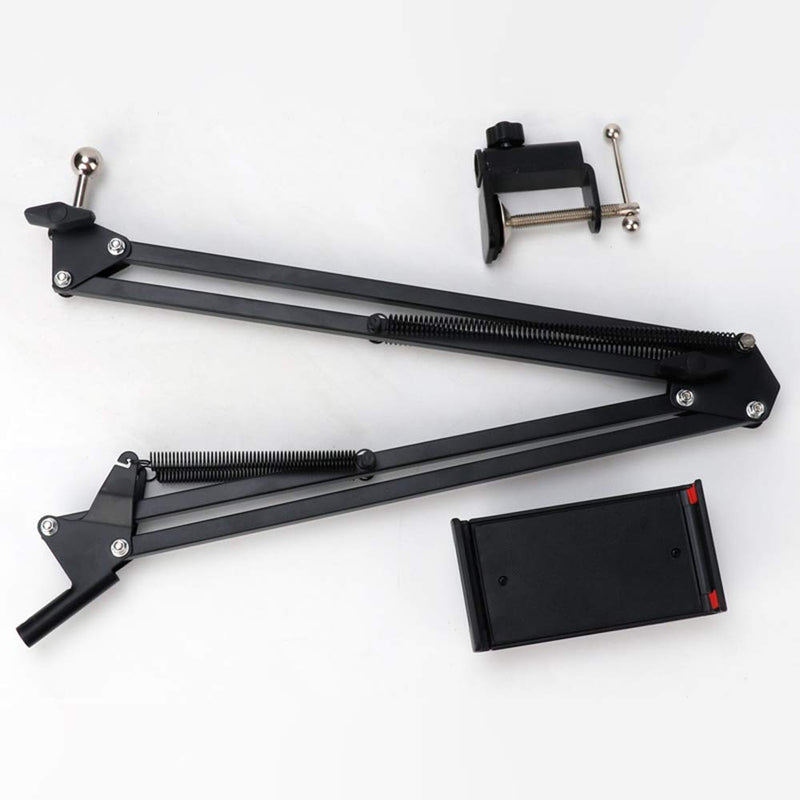[Australia - AusPower] - Phone Holder, Phone Clip Holder Clamp for Desk, Mount Flexible 360° Rotation, Long Arm Bracket for Universal Phone Stand Holder for Bed, Office, Kitchen 