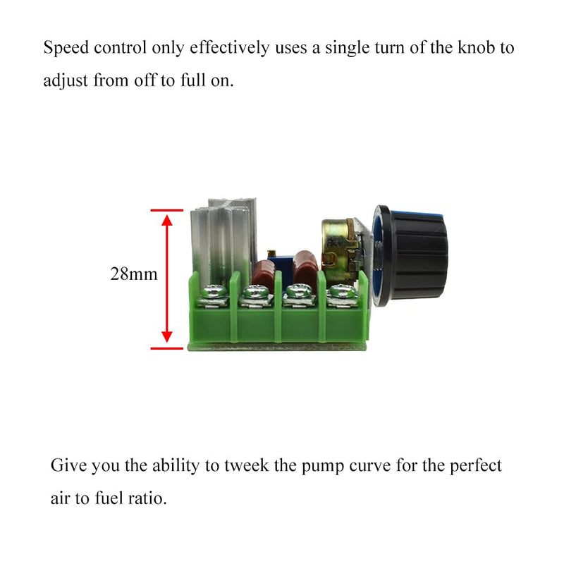 [Australia - AusPower] - Hahiyo 50-220V Low Voltage DC Motor Speed Controller Smooth Linear Adjustment Knob Compact Units Reduce Heat Module Dimmer Switch Regulator 2 Pieces for Mini Fan Electric Pumps LED Light 50-220V-2000W-2Pieces 