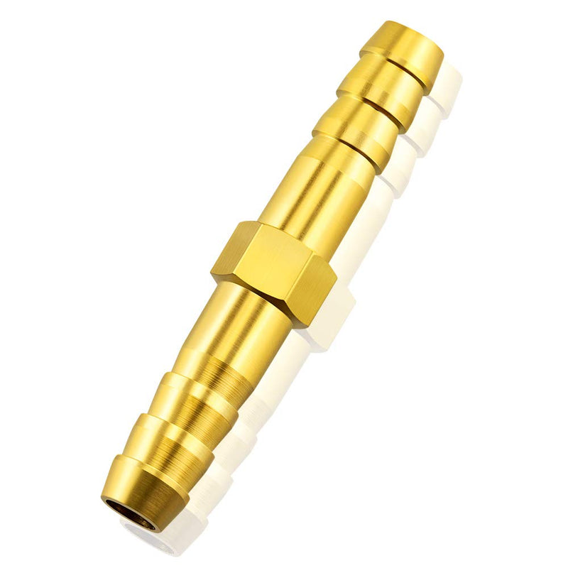 [Australia - AusPower] - TAILONZ PNEUMATIC Union 1/4" Barbed x 1/4" Barbed Splicer Brass Hose Fitting Mender Joiner（Pack of 10） 1/4" Barb x 1/4" Barb 
