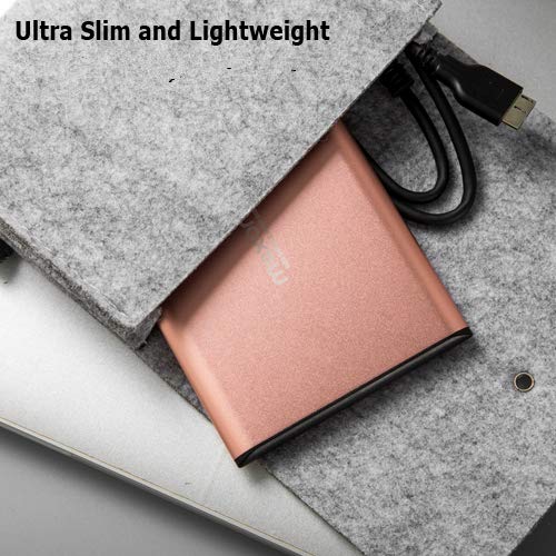 [Australia - AusPower] - Maxone 500GB Ultra Slim Portable External Hard Drive HDD USB 3.0 for PC, Mac, Laptop, PS4, Xbox one - Rose Pink 