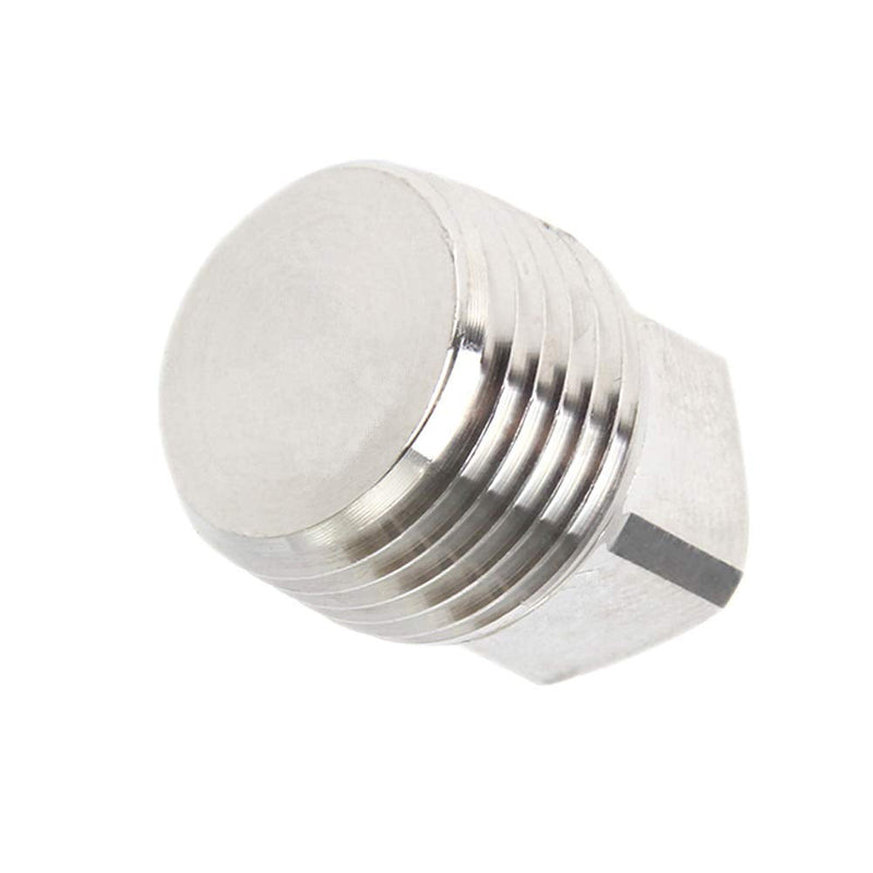 [Australia - AusPower] - Joywayus 3/4" NPT Male Pipe Plug Outer Square Head Thread Soild Stainless Steel Rods by CNC for Strength Socket Pipe Fitting(Pack of 2) Silver 3/4 NPT(Pack of 2) 