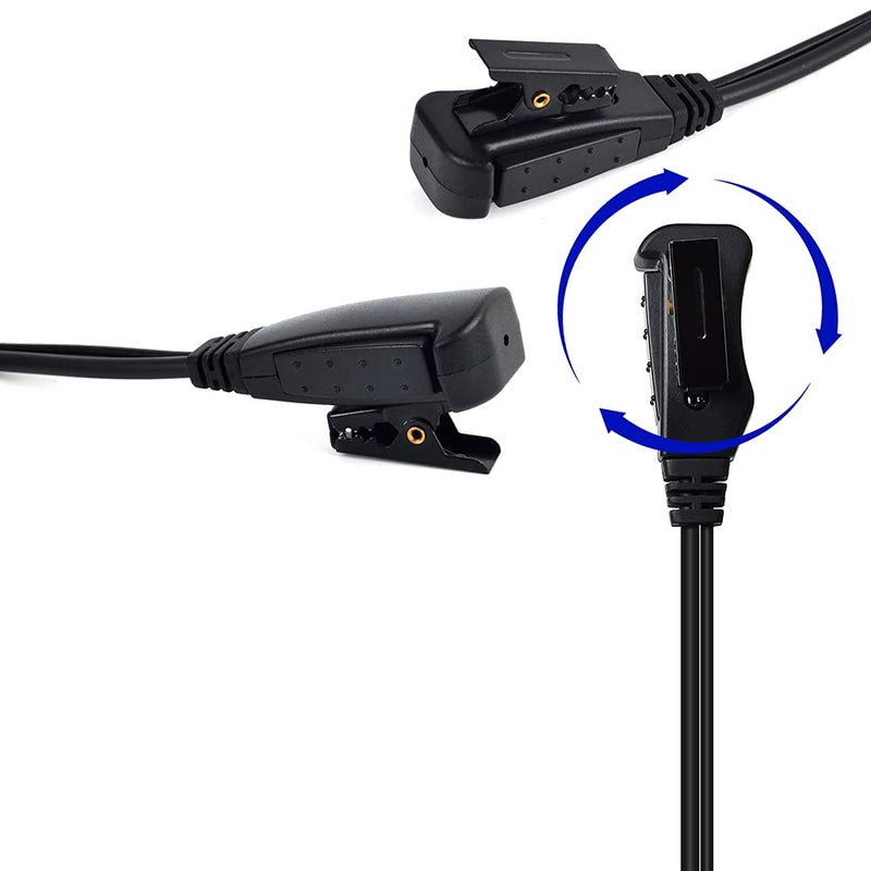 [Australia - AusPower] - HYS G Shape Headset with PTT Portable 2-Way Radio Earpiece with Reinforced Cable for Motorola 2 Pin Walkie Talkie CP200 CP200D PMMN4029 PR400 RDU4100 RMU2040 Yaesu FT-4XR FT-4VR FT-65R FT-25R 