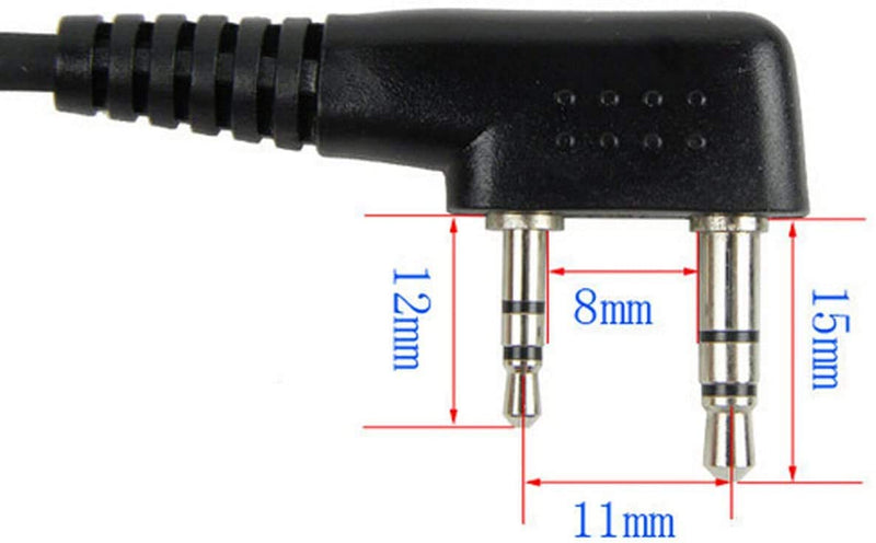 [Australia - AusPower] - Tactical U94 PTT Cable Plug Headset Adapter Compatible with Baofeng Radios BF-F8HP BF-F9 UV-82 UV-82HP UV-82C UV-5R UV-5R5 UV-5RA UV-5RE UV-6R BF 888S Kenwood Two Way Radio 