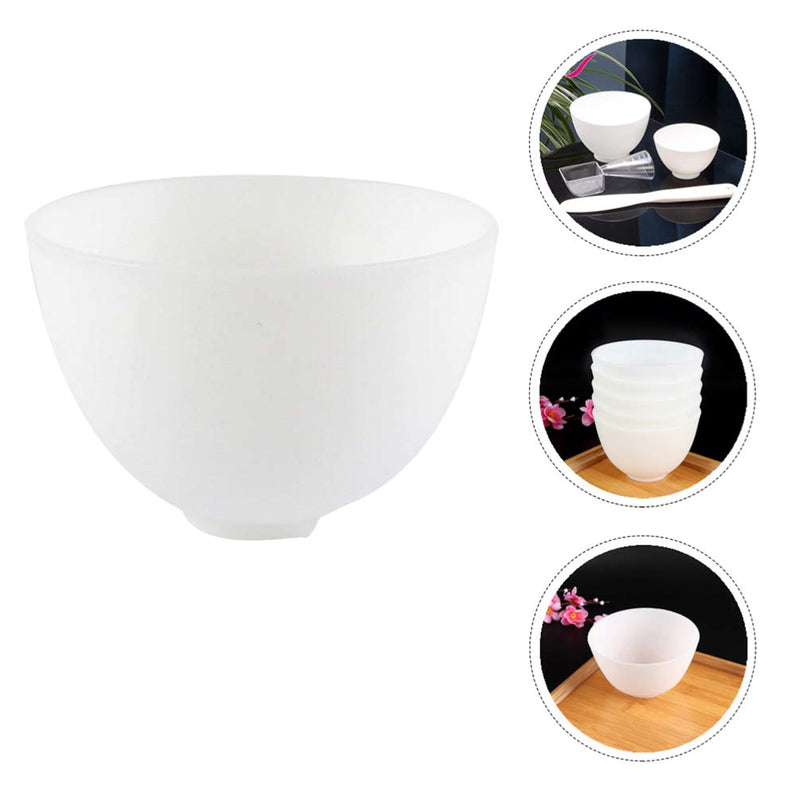 [Australia - AusPower] - EXCEART 3Pcs Silicone Facial Mixing Bowl DIY Face Bowl for Home Use, Facial (White) White 