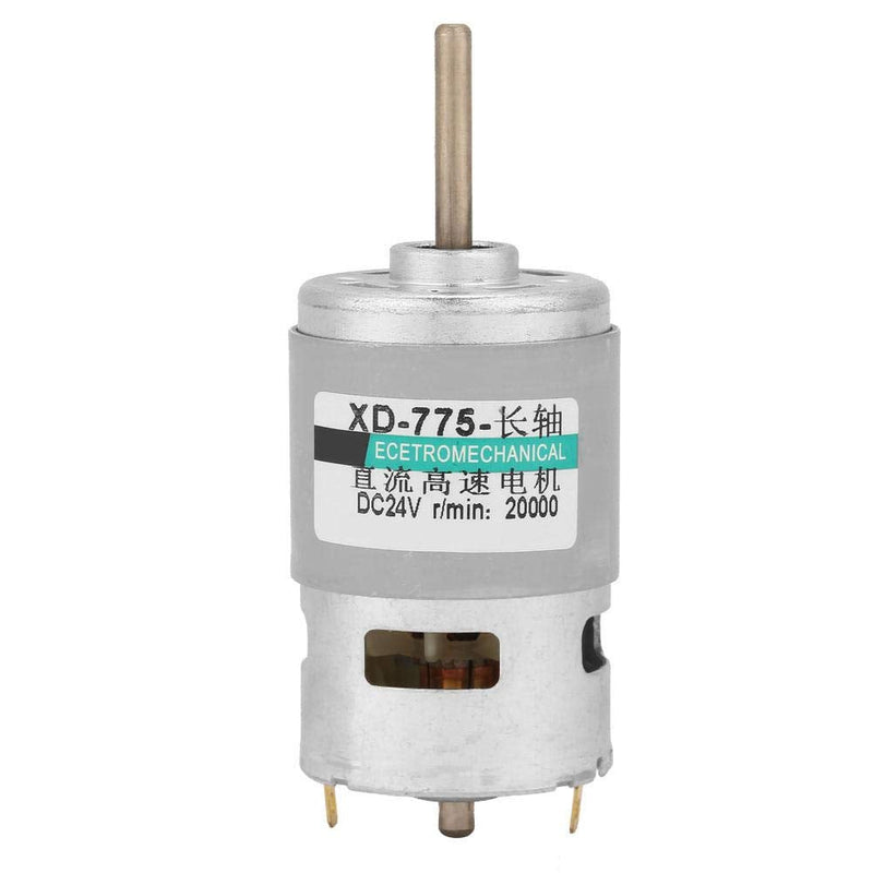 [Australia - AusPower] - DC 24V High Speed 775 Motor High Power Torque Electric Motor Extension Shaft Cylindrical Motor Fan for Electric Drill Cutting Machine(24 V 20000 RPM) 