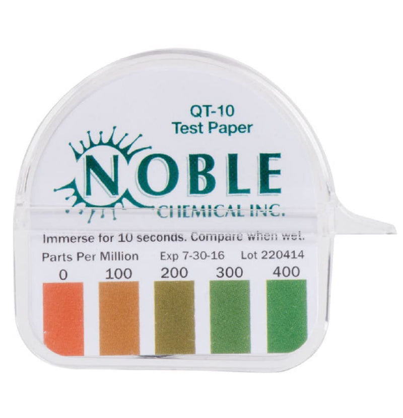 [Australia - AusPower] - Noble QT-10 Quaternary Test Paper Dispenser - 0-400ppm (2 Pack) 
