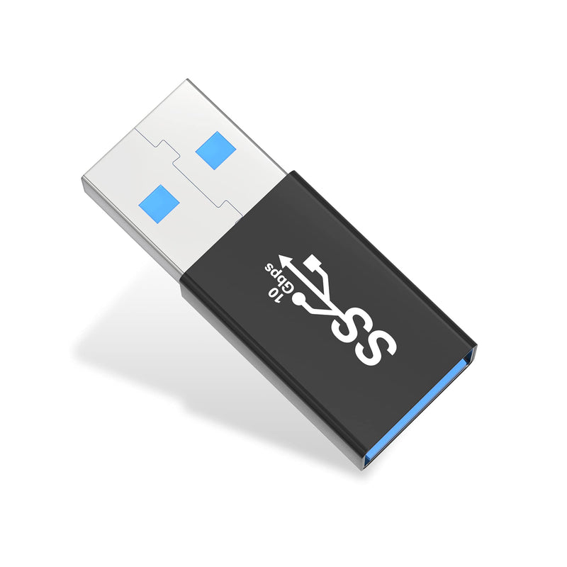 [Australia - AusPower] - AGVEE [4 Pack] USB-A 3.0 Female to USB-A 3.0 Male Adapter, USB 3.0 Converter Coupler Extension Extender Connector, Black 