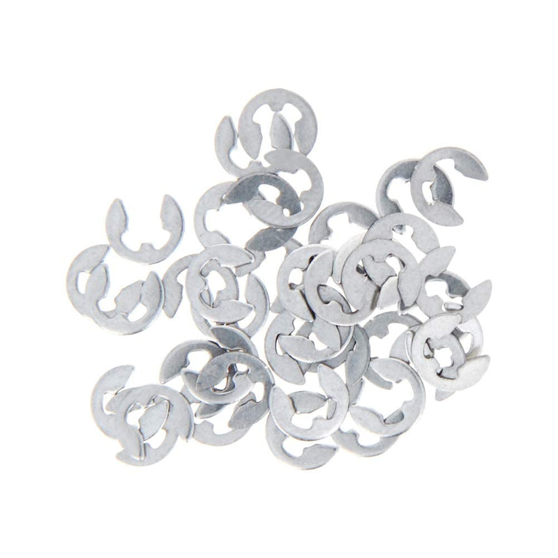 [Australia - AusPower] - MroMax External Circlips C-Clip Retaining Shaft Snap Rings 304 Stainless Steel, Silver 500pcs M2.5 