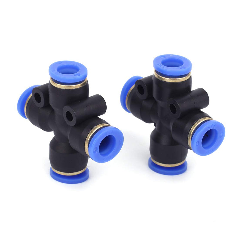 [Australia - AusPower] - SNS SPXL-5/32 5/32" Tube OD Union Cross Type Plastic Push to Quick Connect Tube Fitting(10 PCS) 