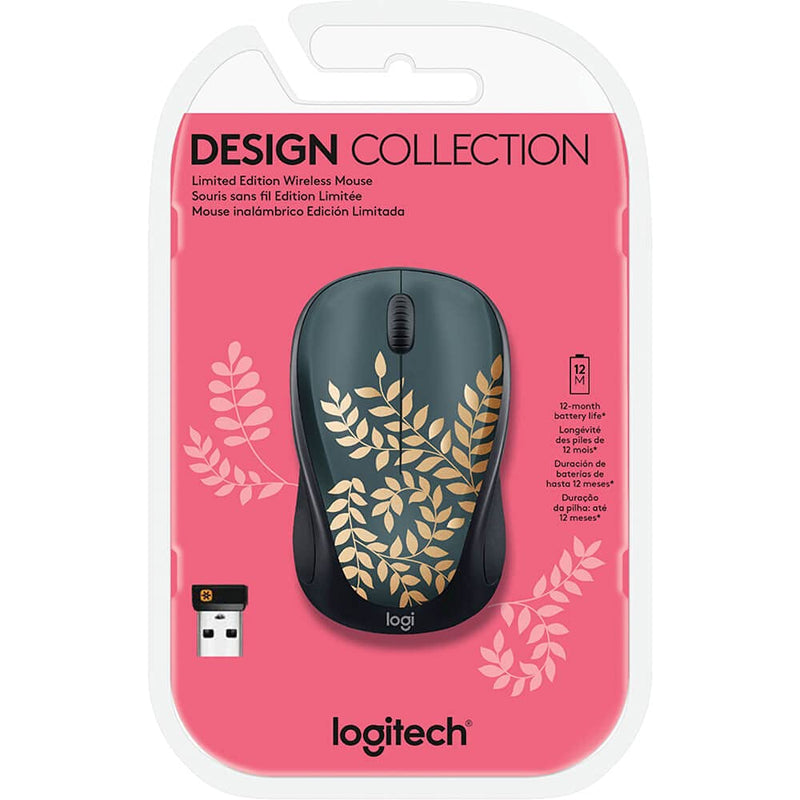 [Australia - AusPower] - Logitech - Design Collection Limited Edition Wireless Compact Mouse with Colorful Designs - Golden Garden 