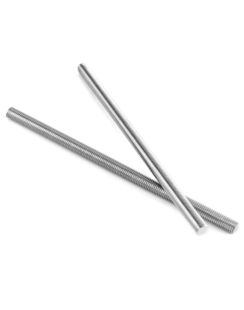 [Australia - AusPower] - QWORK M12 x 250mm Fully Threaded Rod, 2 Pack, 304 Stainless Steel Right Hand Threads for Anchor Bolts,Clamps,Hangers 