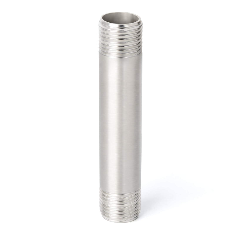 [Australia - AusPower] - TAISHER 2PCS Stainless Steel Pipe Fittings, 1/2" NPT x 1/2" NPT Male Threaded, 4" Length Nipple Cast Pipe 1/2" NPT(Male x Male) 4"(100mm) Length 