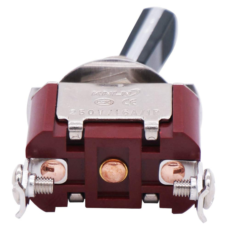 [Australia - AusPower] - Twidec/Heavy Duty Rocker Toggle Switch 16A 250V SPST 2 Position 2 Pin ON/Off Switch with Black PC Wear-Resistant Handle TEN-A-2210BK-A101 