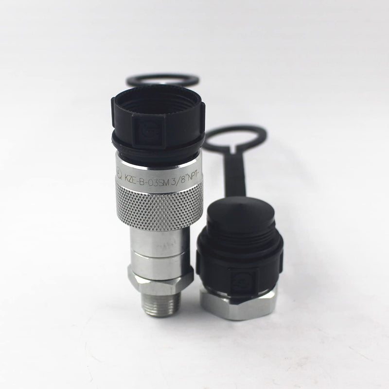 [Australia - AusPower] - KZE-B-03 3/8'' NPT 10,000PSI Hydraulic High Pressure Quick Connect Coupling Quick Coupler Set Replaces Enerpac C-604 