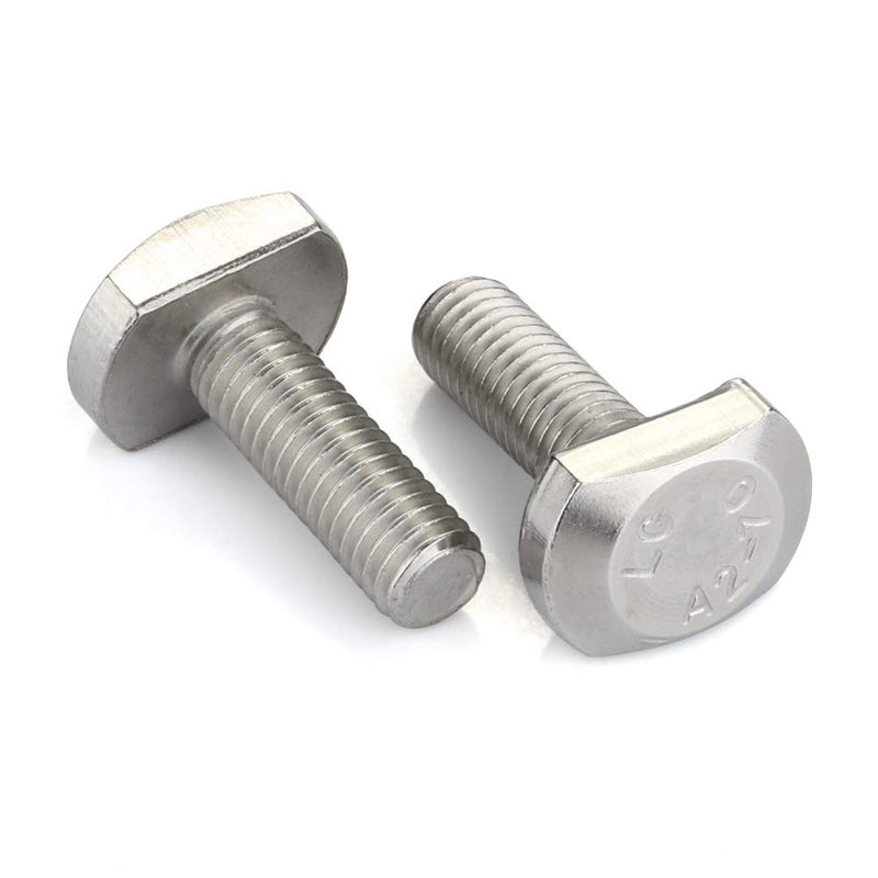 [Australia - AusPower] - M8 x 20mm T-Slot Drop-in Stud Sliding Bolts T Shape Screws, Stainless Steel A2-70, Full Thread, 20 PCS M8 x 20mm (20 PCS) 