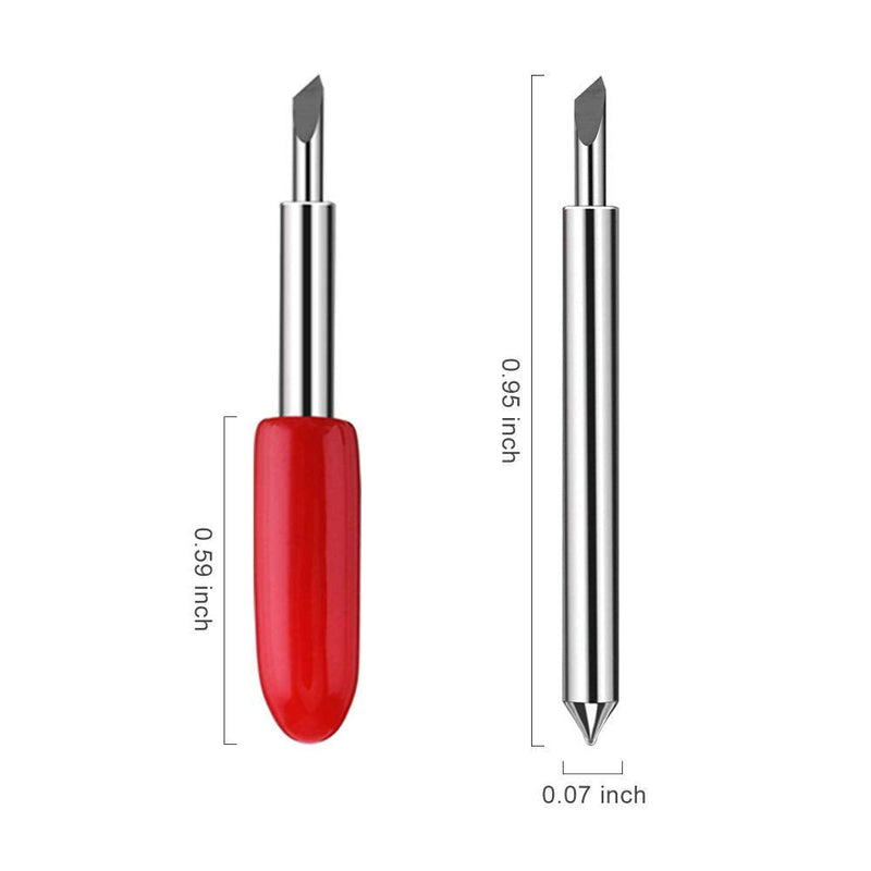 [Australia - AusPower] - Craft Blades German Carbide Bulk Packs Deep Point (20 Pack - 15 Standard & 5 Deep Point) red/blue 