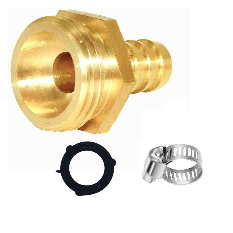 [Australia - AusPower] - YOUHO 2-Pack Brass Garden Hose Adapter, 3/4 GHT Male Hose x 3/4 Inch Male Barb(19MM), Garden Hose Connectors 3/4 Barb to 3/4 Male Garden Pipe Joint Extension Repair Fitting 