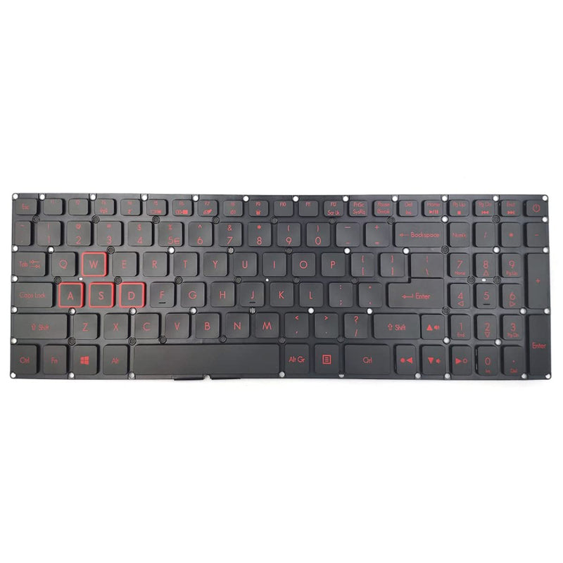 [Australia - AusPower] - LXDDP Laptop Replacement US Layout Red Backlit Keyboard for Acer Nitro 5 AN515-41 AN515-42 AN515 AN515-51 AN515-52 AN515-53 N16C7 N17c1 AN515-51-705,Black 
