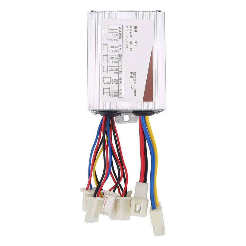 [Australia - AusPower] - Motor Controller 24v 500w Brushed Controller Box Battery Connector Aluminum Alloy Brushed Bike Brush Motor Control Box 