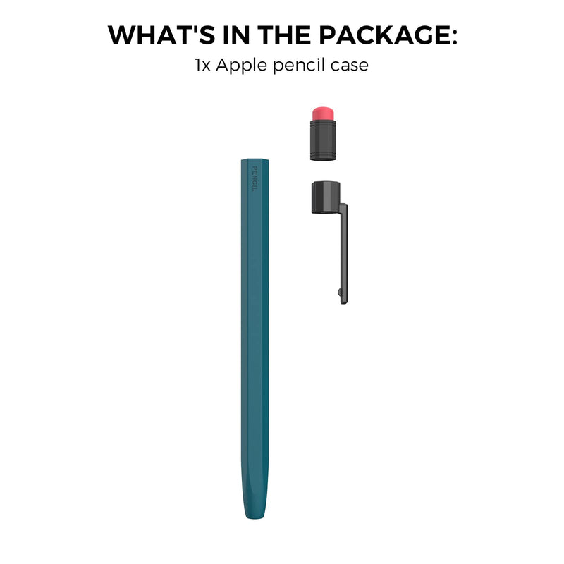 [Australia - AusPower] - TRONWIN iPencil Case for Apple Pencil 1st Generation Sleeve Silicone Protective Cover Perfect Grip Skin Classic Design with Sturdy Clip Compatible with Apple Pencil 1st Generation (Deep Green) Deep Green 