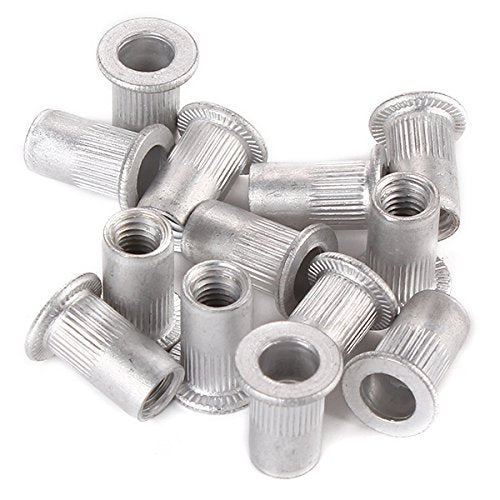 [Australia - AusPower] - Flat Head Aluminum M5 Rivet Nut Rivnut Nutsert 5mm (Pack of 25) 