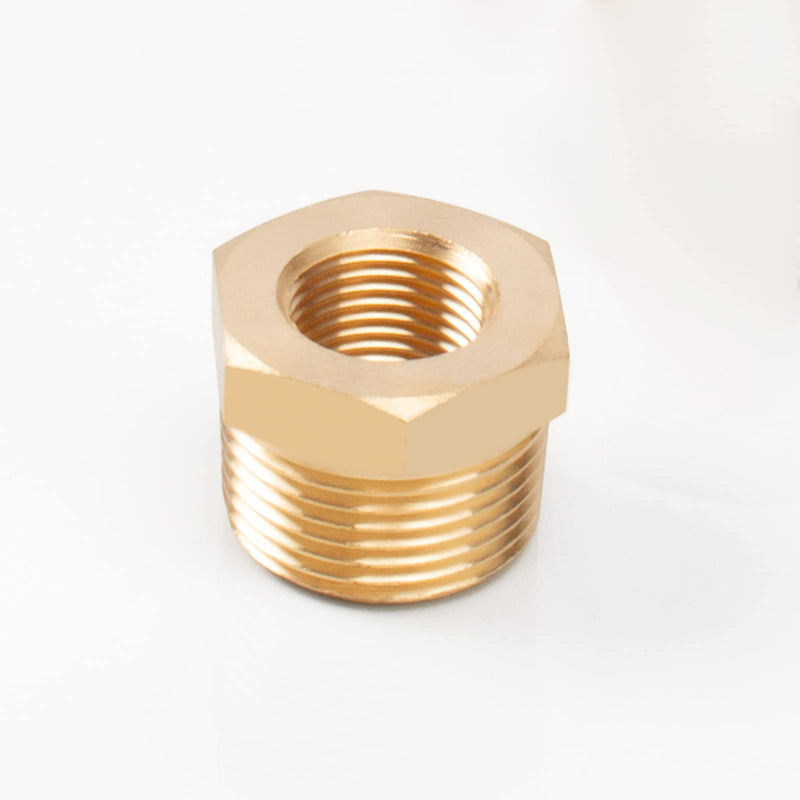 [Australia - AusPower] - BathAce Brass Reducer Hex Bushing Threaded Pipe Fitting, Heavy Duty Threaded Pipe Fitting Adapter (1/2 Male NPT x 1/8 Female NPT, 5) 1/2 Male NPT x 1/8 Female NPT 