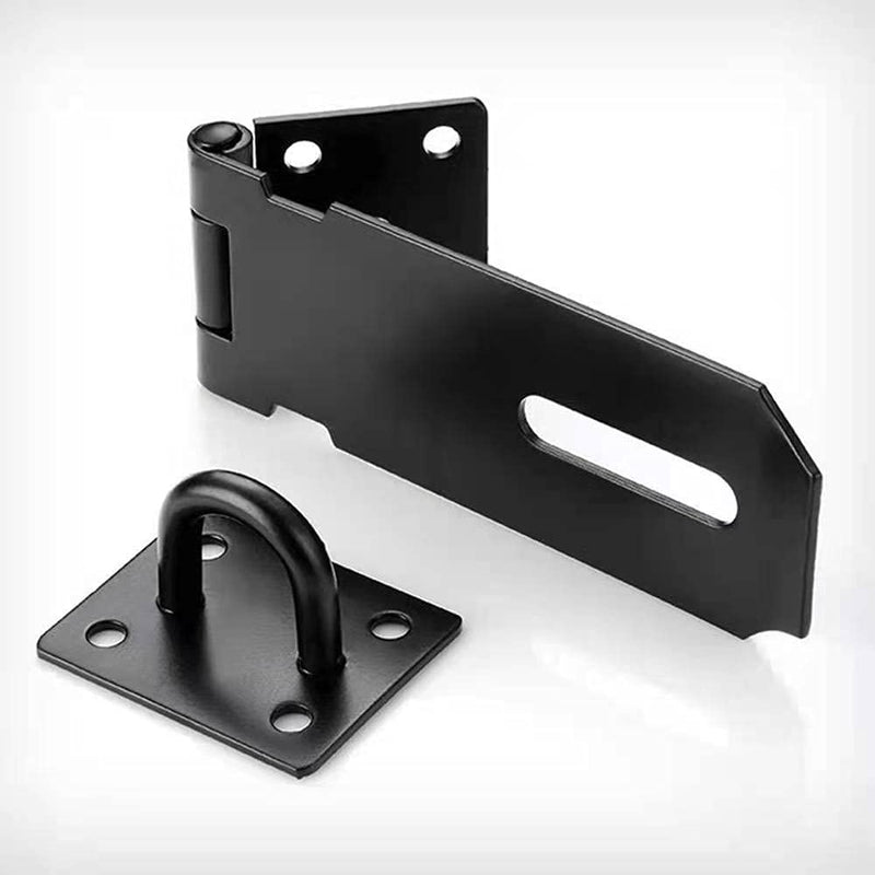[Australia - AusPower] - Axuansor Padlock Hasp Latch Lock 3 Inch Stainless Steel Door Locks Hasp Latch Matte Black Hasp Lock Gate Hasp for Door Shed Cabinet with Screws 2 PCS 