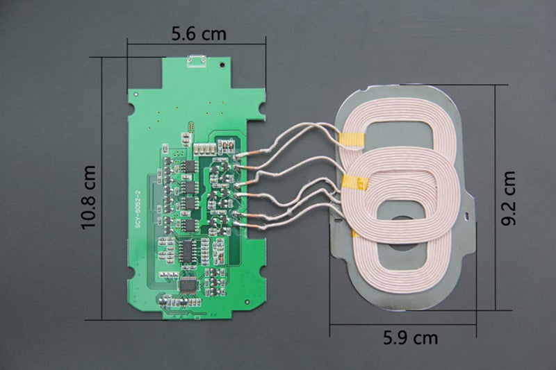 [Australia - AusPower] - Taidacent Three Coils Wireless Charger PCBA QI Standard DIY High Power 9V1.5A Wireless Charging Transmitter Module 
