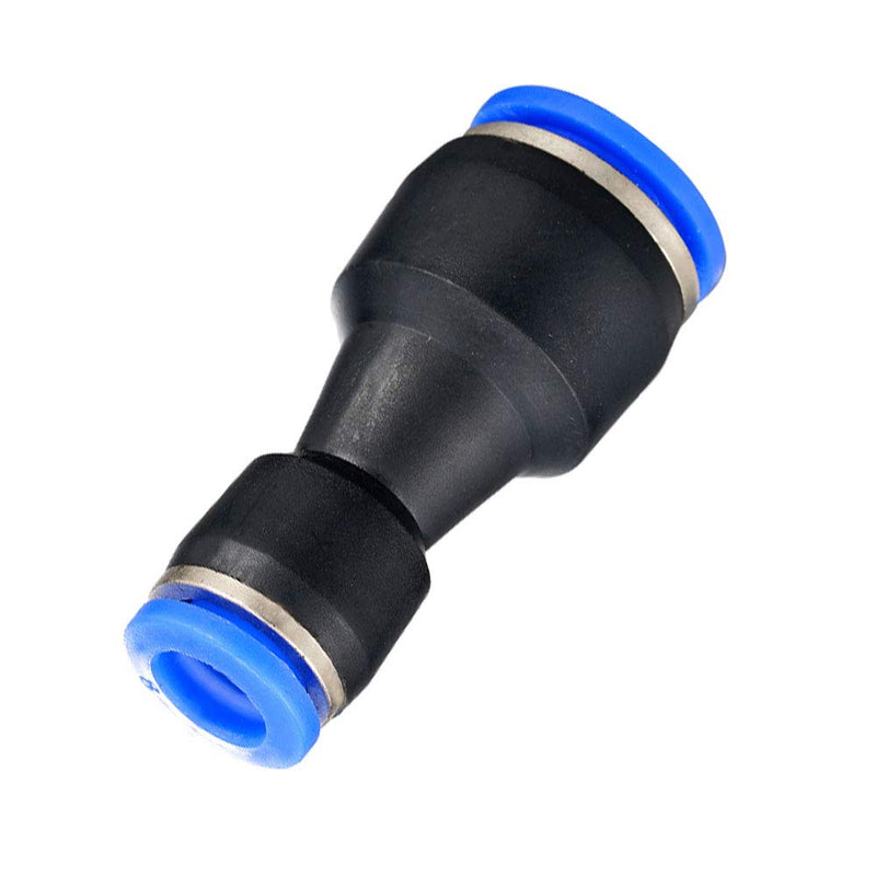 [Australia - AusPower] - Metalwork Plastic Push to Connect Straight Union Pipe Tube Reducer Fitting, 6mm OD x 4mm OD, Reducing Coupler Straight Pneumatic Connector (Pack of 10) 6mm x 4mm Metric Tube 