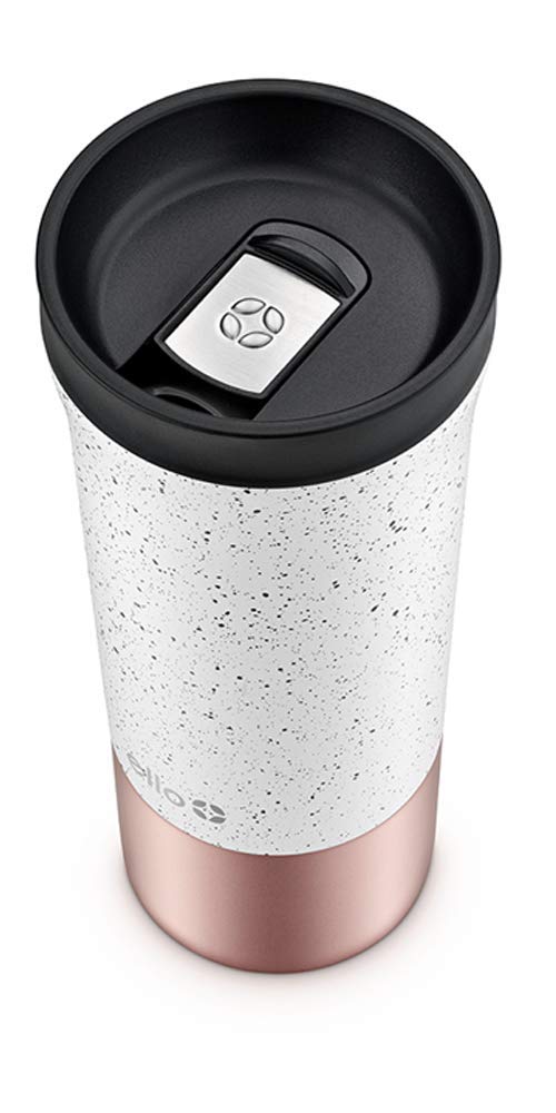 [Australia - AusPower] - Ello Miri Vacuum Insulated Stainless Steel Travel Coffee Mug - Travel Tea Mug, 16 oz, Speckle Rosegold 1 Count (Pack of 1) 