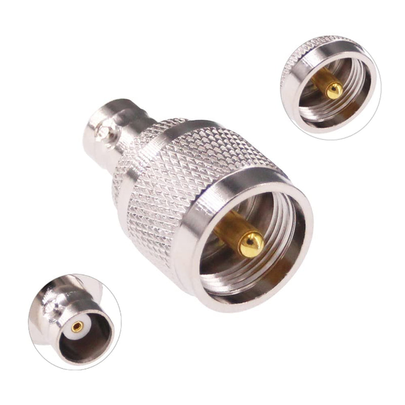 [Australia - AusPower] - RFaha 4pcs BNC Male/Female to UHF PL-259 SO-239 M/F RF Coaxial Adapter Connector Kit for Antennas Wireless LAN Devices(F106-4) 