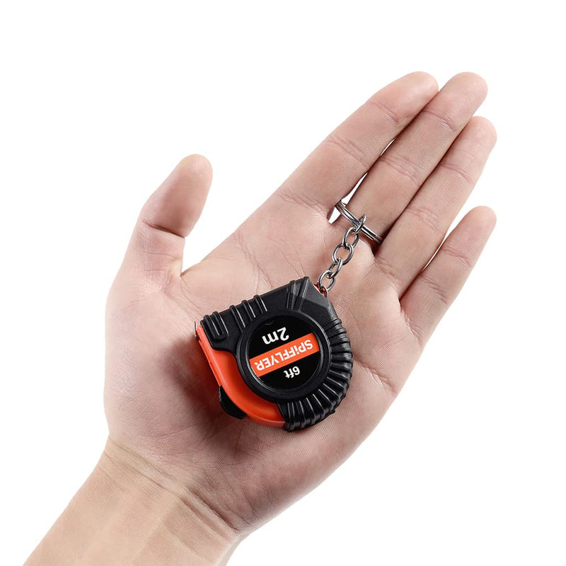 [Australia - AusPower] - Spifflyer 3 Pack Small Tape Measure Keychain Mini Measuring Tape Retractable 6ft 2M, Metric and Inch Keychain Size/3 pack 