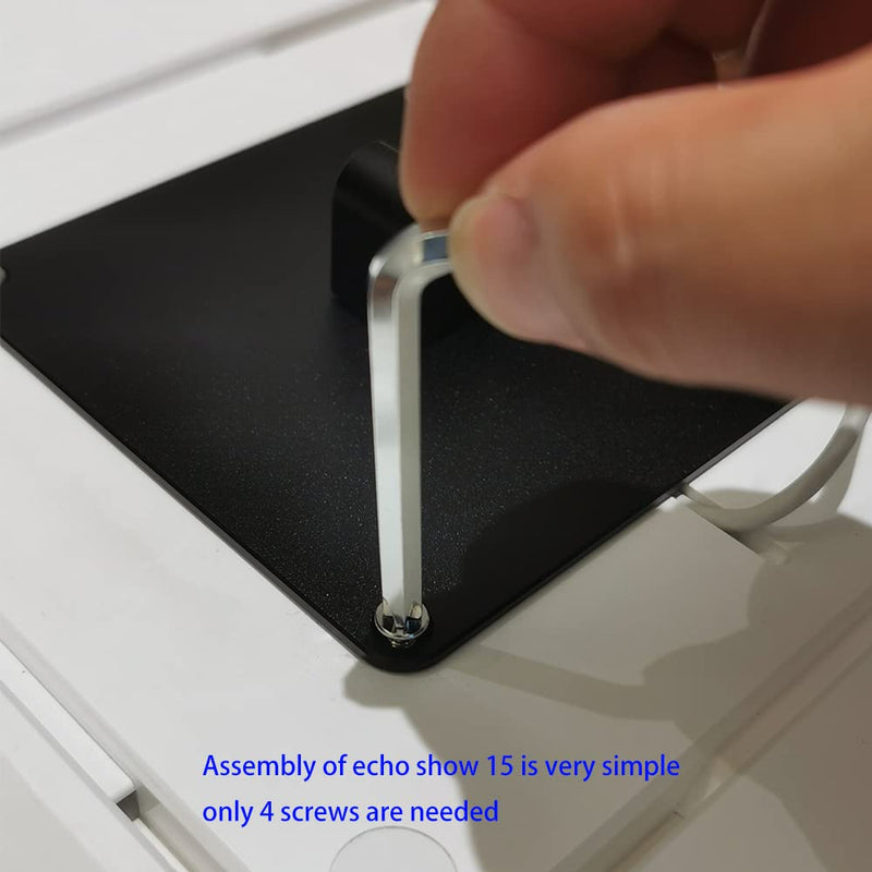 [Australia - AusPower] - Swivel and tilt Table Stand for Amazon Echo Show 15, Only Made for Echo Show 15 Three Rotating shafts The Stand is Made of Aluminum， Horizontal and Vertical Screen 360 Degree Switching Black 